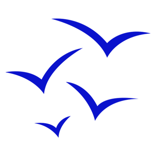 Chayka Rental logo: seagulls